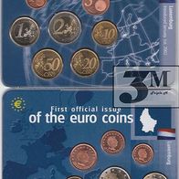 Euromünzensatz Luxemburg 2002, Erstauflage