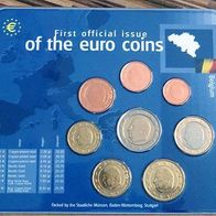Euromünzensatz Belgien 2002, Erstauflage
