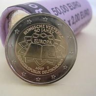 2 Euro Gedenkmünze 2007 -"Römische Verträge", Ausg.D