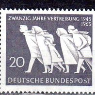 Bund 1965 Mi. 479 * * 20 Jahre Vertreibung Postfrisch (br1650)