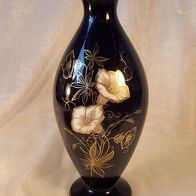 Alte, handbemalte Lindner Cobalt-Porzellan Vase * *