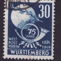 Französische Zone Württemberg Michel Nr. 52 gestempelt