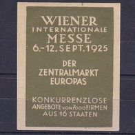 alte Reklamemarke - Wiener Internationale Messe 1925 (425)