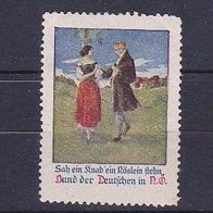 alte Reklamemarke - Bund der Deutschen in N.Ö. - Sah ein Knab´... (430)