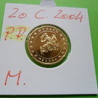 Monaco 2004 20 Euro-Cent PP