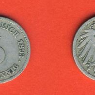 Kaiserreich 5 Pfennig 1893 F