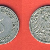 Kaiserreich 5 Pfennig 1902 A