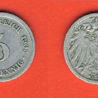 Kaiserreich 5 Pfennig 1903 F RAR
