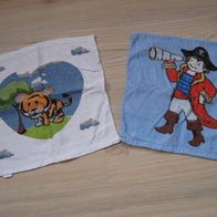 2x niedliche Magic Towel - Waschlappe Tiger & Pirat