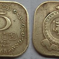 Sri Lanka 5 Cents 1968 ## Li3