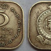 Sri Lanka 5 Cents 1968 ## K