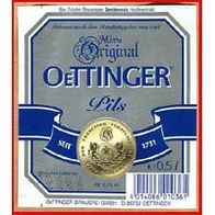 Oettinger - Bierflaschen Etiketten - Original Oettinger Pils