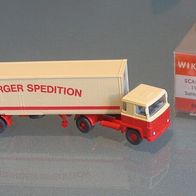 Scania 111 Koffersattel Hamburger Spedition beige/ rot Wiking #512 1:87 OVP