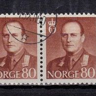 Norwegen Mi. Nr. 425 3-fach-Streifen / König Olaf V. o <