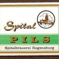 ALT ! Bieretikett Spital Pils Spitalbrauerei Regensburg Oberpfalz Bayern