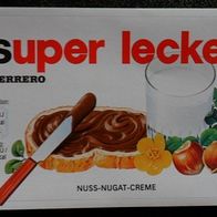 Nutella Aufkleber für 800g Glas " super lecker "