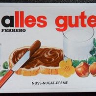 Nutella Aufkleber für 800g Glas " alles gute "