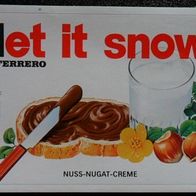 Nutella Aufkleber für 800g Glas " let it snow "