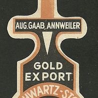 ALT Bieretikett Brauerei Schwartz-Storchen AG † 1971 Speyer (August Gaab, Annweiler)