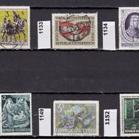 Österreich Mi. Nr. 1129 + 1133 + 1134 + 1143 + 1149 + 1152 o <