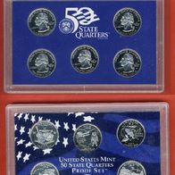 USA 2002 S. United States Mint 50 State Quarters Proof Set