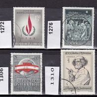 Österreich Mi. Nr. 1269 + 1272 + 1276 + 1303 + 1305 + 1306 + 1310 + 1313 o <