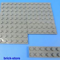10 Stück LEGO® Nr 4211002  Platte 2x6 dunkelgrau