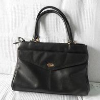 Lederhandtasche, schwarz (M#)