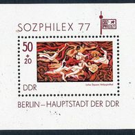 DDR Block 48 postfrisch Philex 1977