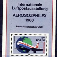 DDR Block 59 postfrisch Philex 1980