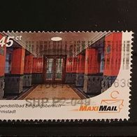 Maxi Mail Marke Jugendstilbad Darmstadt gestempelt #F104e