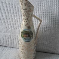 Blumenvase weiß mit Blumenornamenten, Fichtelseebild (M#)