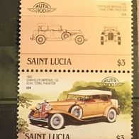 St. Lucia MiNr. 710-711 Zusammendruck Autos Chrysler Imperial CG 1931 M€ 2,00 #342