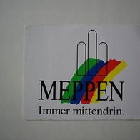 Sticker/ Aufkleber Meppen immer mittendrin