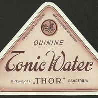 Etikett "QUININE Tonic Water" Bryggeriet "Thor" Randers A/ S Ost-Jütland Dänemark