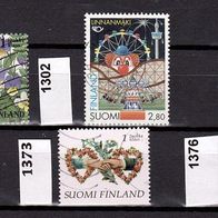 Finnland Michel-Nr. 1264 + 1302 + 1373 + 1376 o <
