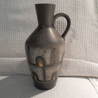 Blumenvase mit Henkel, grauton (M#)