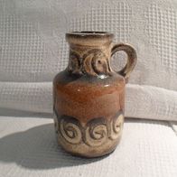 Blumenvase mit Henkel, braunton (M#)