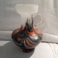 Blumenvase, buntes Glas mit Henkel (M#)