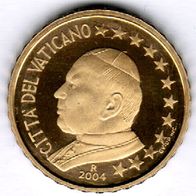 10 Cent Vatikan 2004 Euro-Kursmünze mit Papst Johannes Paul II PP Polierte Platte