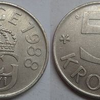 Schweden 5 Kronor 1988 ## K4