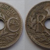 Frankreich 5 Centimes 1922 ## S19
