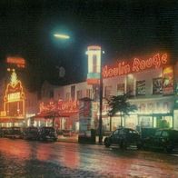 20354 Hamburg - St. Pauli Reeperbahn Moulin Rouge bei Nacht um 1960