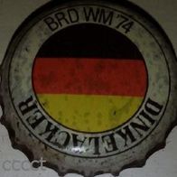 Dinkelacker Fussball WM´74 Brauerei Bier Kronkorken Kronenkorken alte 1974 Serie BRD