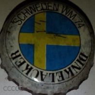Dinkelacker Fußball WM´74 Brauerei Bier Kronkorken Kronenkorken 1974 Serie Schweden