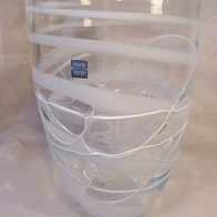 Mundgeblasene Kristallglas-Vase mit Glasabris * *