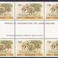 Tanzania Block 168 * * 3 Zwischenstegpaare #024873