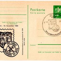 DDR Ganzsache 10 Pfg gestempelt Zeitz Briefmarkenausstellung 1980