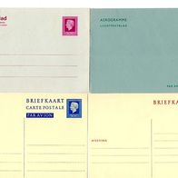 Niederlande Postkarte Aerogramm Postblad Briefkaart Par Avion 4 Stück neu