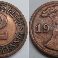 Deutsches Reich 2 Rentenpfennig 1924 (F) ## Li10